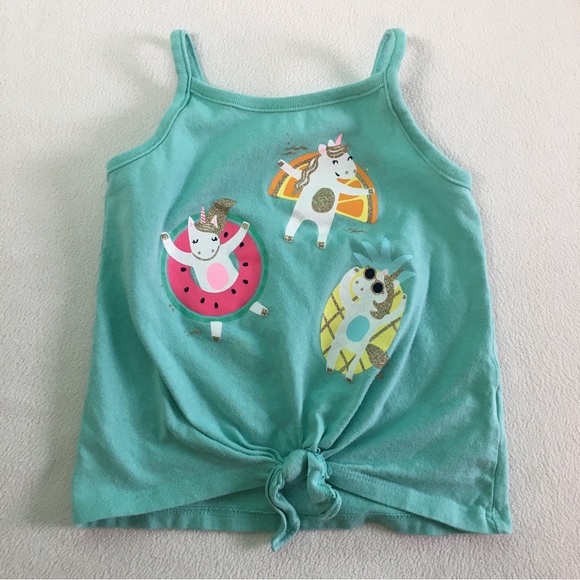 🦄 Carter’s Fruity Summer Unicorns Tank Top 🍍 - Picture 1 of 12